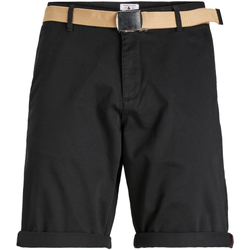 Textil Homem Shorts / Bermudas Jack & Jones 12173470 JPSTBOWIE JJCHINO SHORTS SA W. BELT BLACK Preto