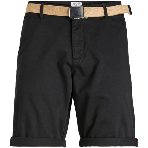 Textil Homem Shorts / Bermudas Jack & Jones 12173470 JPSTBOWIE JJCHINO SHORTS SA W. BELT BLACK Preto