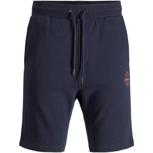 Textil Homem Shorts / Bermudas Jack & Jones 12228647 JPSTSHARK SWEAT SHORTS AT SN NAVY BLAZER Azul