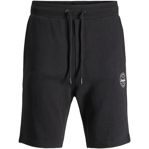 Textil Homem Shorts / Bermudas Jack & Jones 12228647 JPSTSHARK SWEAT SHORTS AT SN BLACK Preto