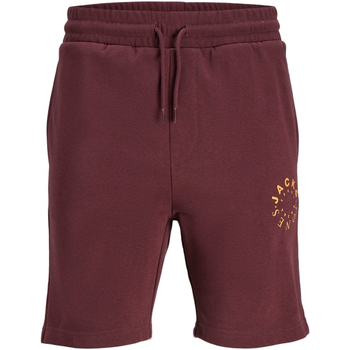 Textil Homem Shorts / Bermudas Saco de desporto 12243359 JPSTWARRIOR SWEAT SHORTS IM PLS PORT ROYALE Vermelho