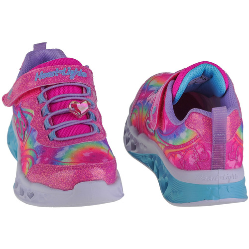 Skechers Flutter Heart Lights-Groovy Swirl Rosa