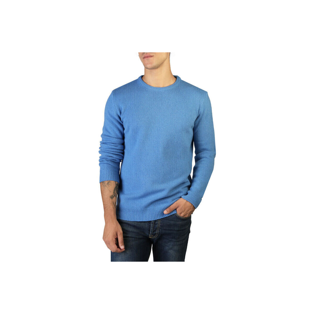 Textil Homem camisolas 100% Cashmere Jersey Azul