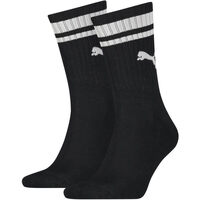 Roupa de interior Meias de desporto Puma CREW HERITAGE STRIPE 2P UNISEX Preto