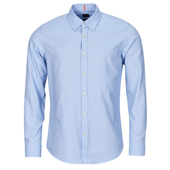 Textil Homem Camisas mangas comprida BOSS Rickert Azul / Céu