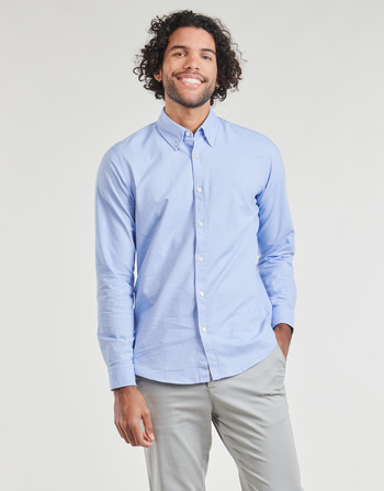 Textil Homem Camisas mangas comprida BOSS Rickert Azul / Céu