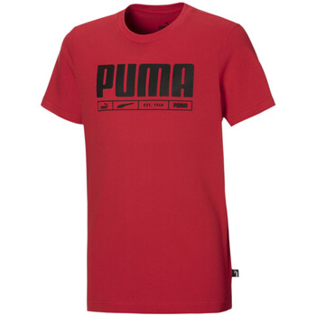 Textil Criança T-Shirt mangas curtas BOOT Puma  Vermelho