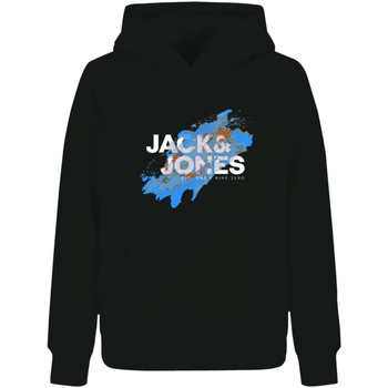 Textil Rapaz Sweats Jack & Jones 12237210 JJNELSON SWEAT HOOD JNR BLACK Preto