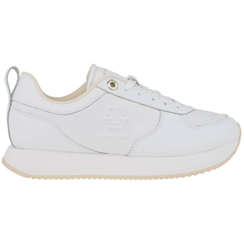 Sapatos Mulher Sapatilhas Tommy Hilfiger Casual Leather Runner Branco