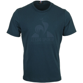 Textil Homem Tusty logo-print cotton T-shirt Le Coq Sportif Monochrome Tee Ss Azul