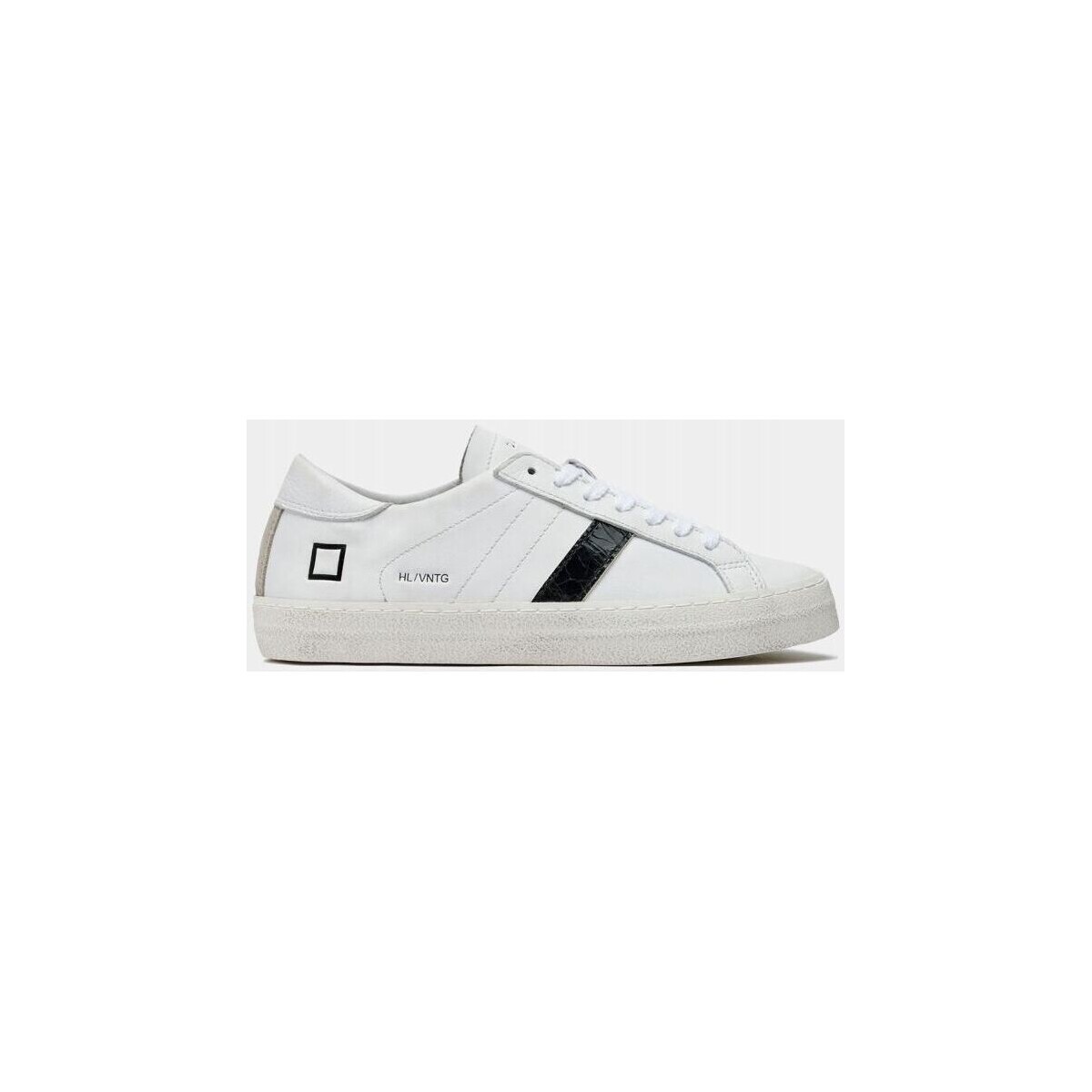 Sapatos Mulher Sapatilhas Date W391-HL-VC-WB HILL VINTAGE CALF-WHITE/BLACK Branco