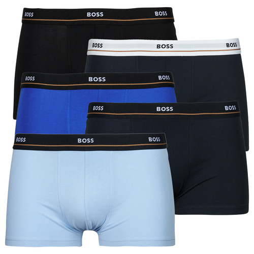 Fatos e gravatas Homem Boxer BOSS Trunk 5P Essential Azul / Marinho / Preto