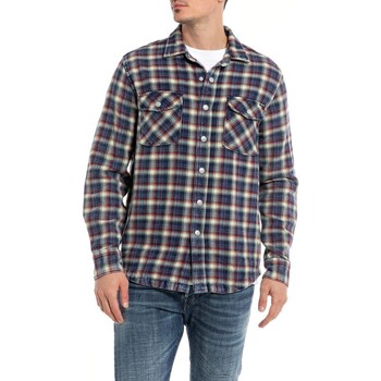 Textil Homem Camisas mangas comprida Replay  Multicolor