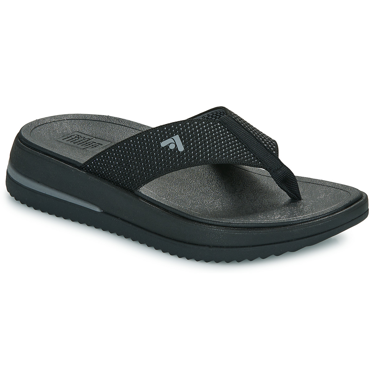 Sapatos Mulher Chinelos FitFlop Surff Two-Tone Webbing Toe-Post Sandals Skool Preto