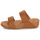 Sapatos Mulher Sandálias FitFlop Lulu Adjustable Leather Slides Castanho / Camel