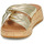 Sapatos Mulher Chinelos FitFlop F-Mode Leather-Twist Flatform Slides (Cork Wrap) Ouro / Castanho