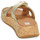 Sapatos Mulher Chinelos FitFlop F-Mode Leather-Twist Flatform Slides (Cork Wrap) Ouro / Castanho