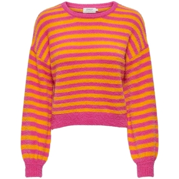 Textil Mulher camisolas Only Malha Piumo L/S - Fucshia Purple/Apricot Rosa