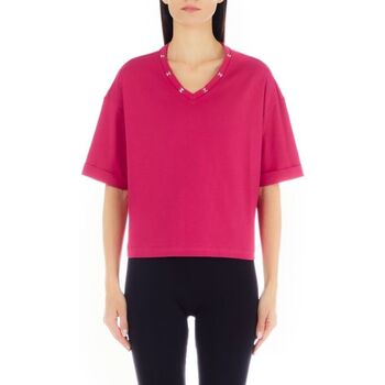 Textil Mulher T-shirts Cropped e Pólos Liu Jo TF3108 J0088-81950 Vermelho