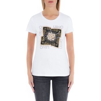 Textil Mulher T-shirts asymmetrisch e Pólos Liu Jo WF3083 JS923-Q9699 Branco