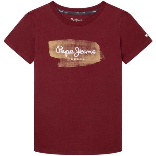 Textil Rapaz T-shirts e Pólos Pepe jeans  Vermelho