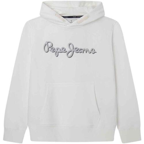 Textil Rapaz Sweats Pepe JEANS hoodie  Branco