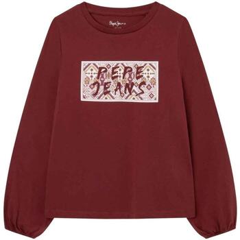 Textil Rapariga T-shirts e Pólos Pepe mum jeans  Vermelho