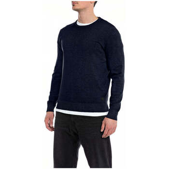 Textil Homem Sweats Replay UK250800G21901-970-3-1 Azul