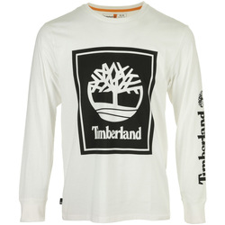 Textil Homem T-Shirt mangas curtas Timberland Stack Logo Tee Ls Branco