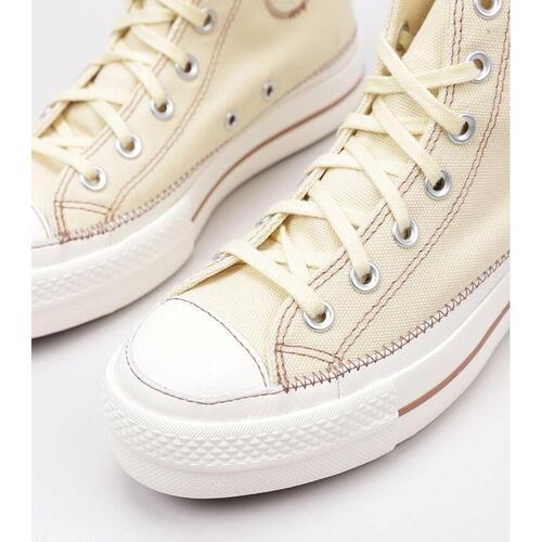 Converse CHUCK TAYLOR ALL STAR LIFT PLATFORM CONTRAST STITCHING Bege