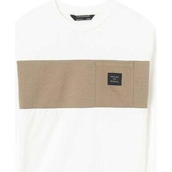 Textil Rapaz New Look vertical striped t-shirt with embroidered MCMXCI print in dark grey Mayoral  Branco