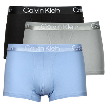 Бюстгальтеры бюстье Calvin Klein Homem Boxer Calvin Klein Jeans TRUNK 3PK X3 Cinza / Azul / Preto