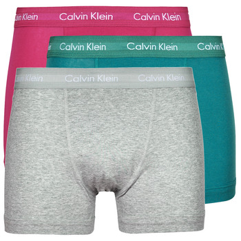 Roupa de interior Homem Boxer Icon Calvin Klein Jeans TRUNK 3PK X3 Cinza / Verde / Violeta