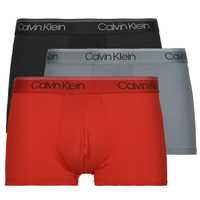 Roupa de interior Homem Boxer Calvin Klein Performance Essential Zip Long Sleeve Top LOW RISE TRUNK 3PK X3 Preto / Vermelho / Cinza