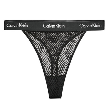 Бюстгальтеры бюстье Calvin Klein Mulher Fios dental Calvin Klein Jeans STRING THONG Preto
