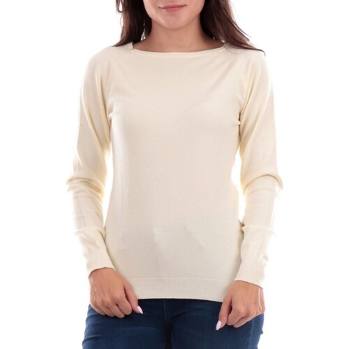 Textil Mulher T-shirt mangas compridas Yes Zee M045-RU00 Branco