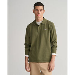 Textil Homem T-shirts e Pólos Gant Rugger em algodão piqué Shield Verde