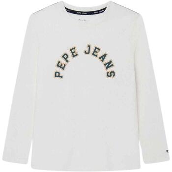 Textil Rapaz T-shirts e Pólos Pepe broderie JEANS  Branco