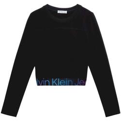 Textil Rapariga T-shirts e Pólos Calvin k50k505660 Klein Jeans  Preto