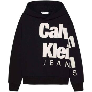 Textil Rapaz Sweats medium Calvin Klein Jeans  Preto