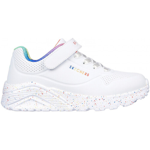 Sapatos Criança Sapatilhas de corrida Skechers Lights Uno lite-rainbow specks Branco