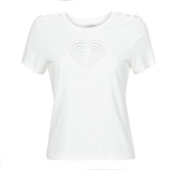 Textil Mulher T-Shirt mangas curtas Morgan DISTRI Branco