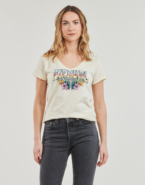 Rip Curl BLOCK PARTY V TEE Branco
