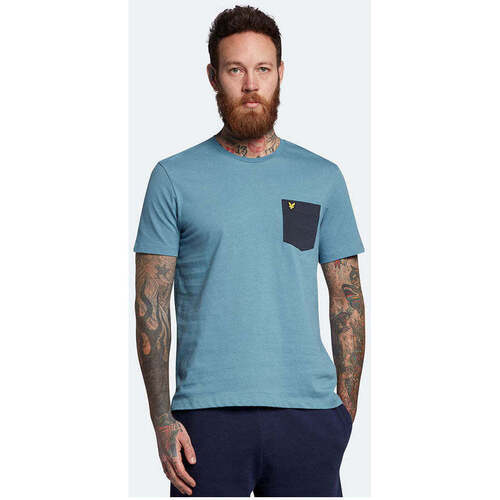 Textil Homem T-shirts e Pólos Nike mini swoosh print t-shirt in white TS831V01-W849-3-1 Azul