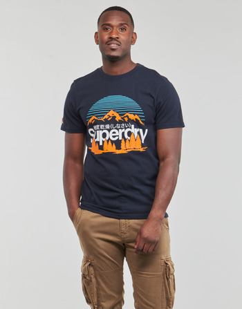 Superdry GREAT OUTDOORS NR GRAPHIC TEE Marinho