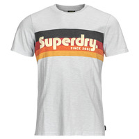 Textil Homem T-Shirt mangas curtas Superdry CALI STRIPED LOGO T SHIRT Branco