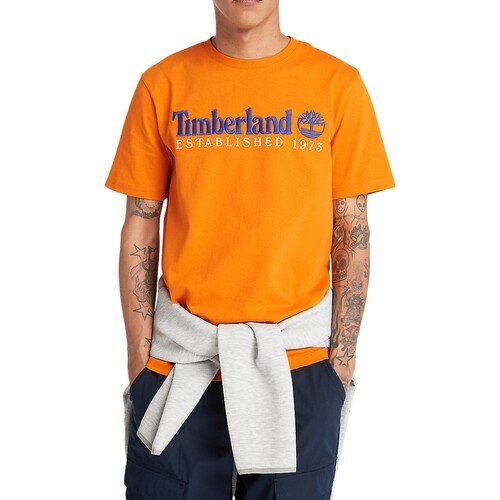 Textil Homem T-Shirt mangas curtas Timberland 221876 Laranja