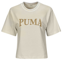 TeJenner Mulher T-Shirt mangas curtas Womens Puma Womens Puma SQUAD GRAPHIC TEE Bege