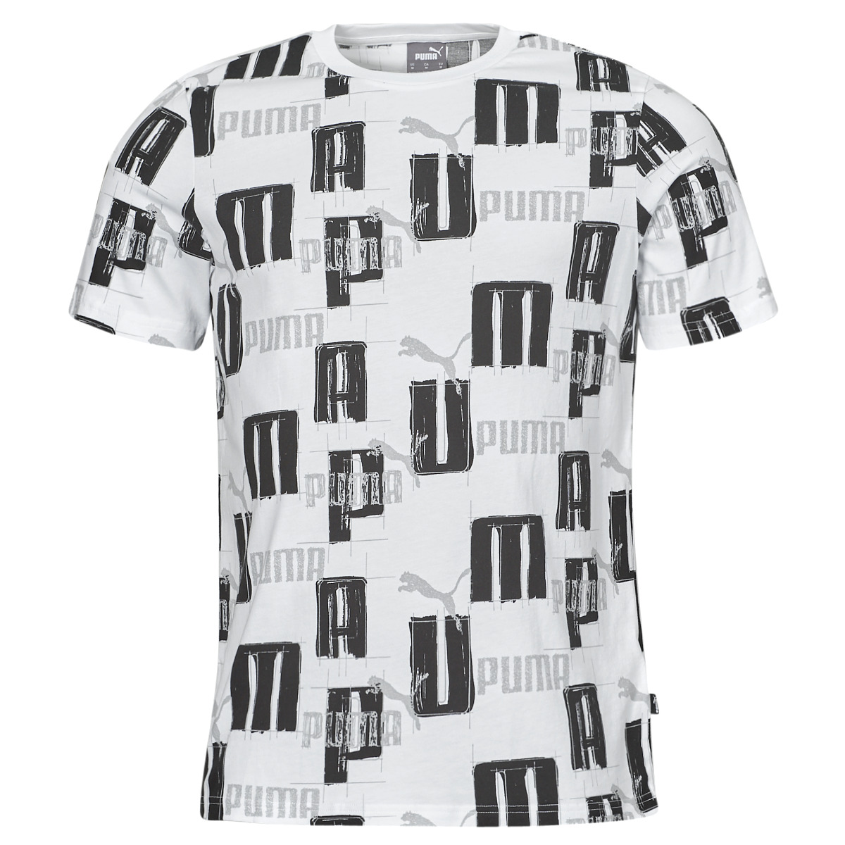 Textil Homem T-Shirt mangas curtas Fato Puma ESS+ LOGO LAB AOP TEE Branco