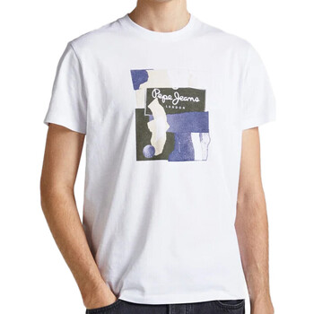 Textil Homem T-shirts e Pólos Pepe JEANS Pants  Branco